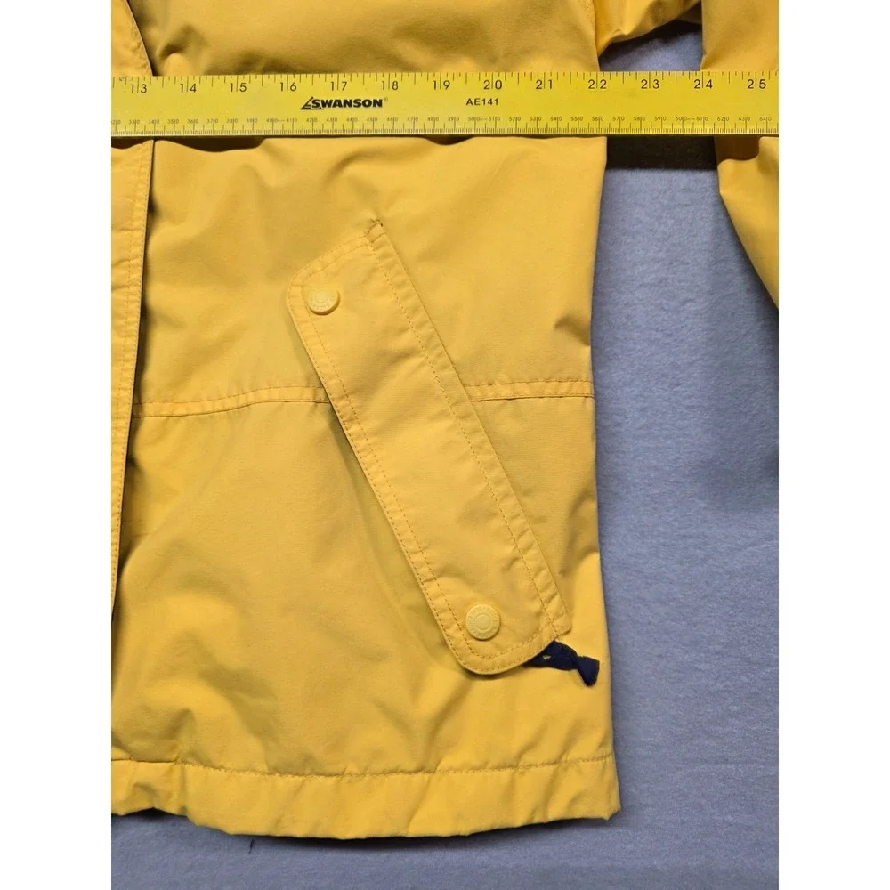 Eddie Bauer Jacket Mens Small Yellow GORE-TEX Hooded Parka‎ Waterproof Rain Coat